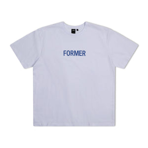 LEGACY T-SHIRT // WHITE/COBALT
