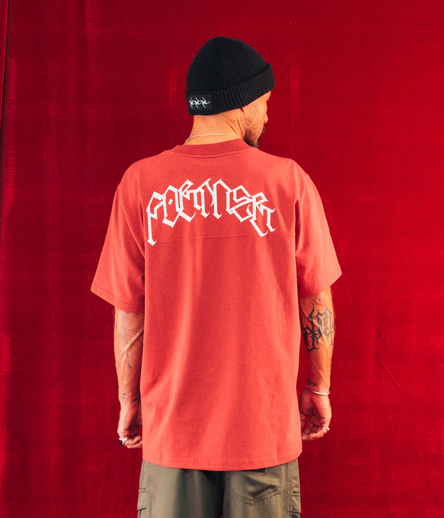 COMBAT STAR OVERSIZED T-SHIRT // WASHED RED