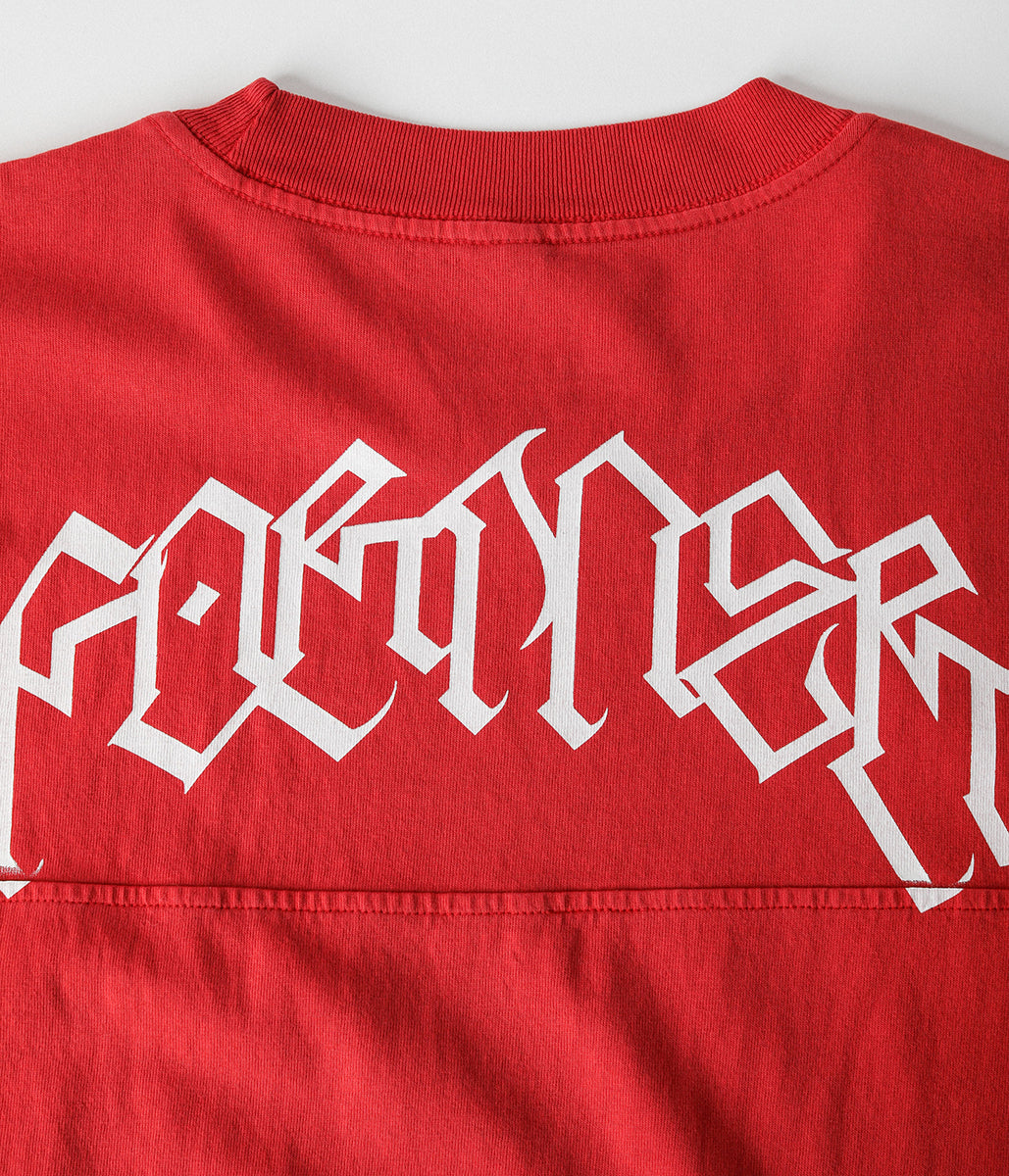 COMBAT STAR OVERSIZED T-SHIRT // WASHED RED