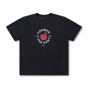 FH BIG APPLE LINEN T-SHIRT // BLACK