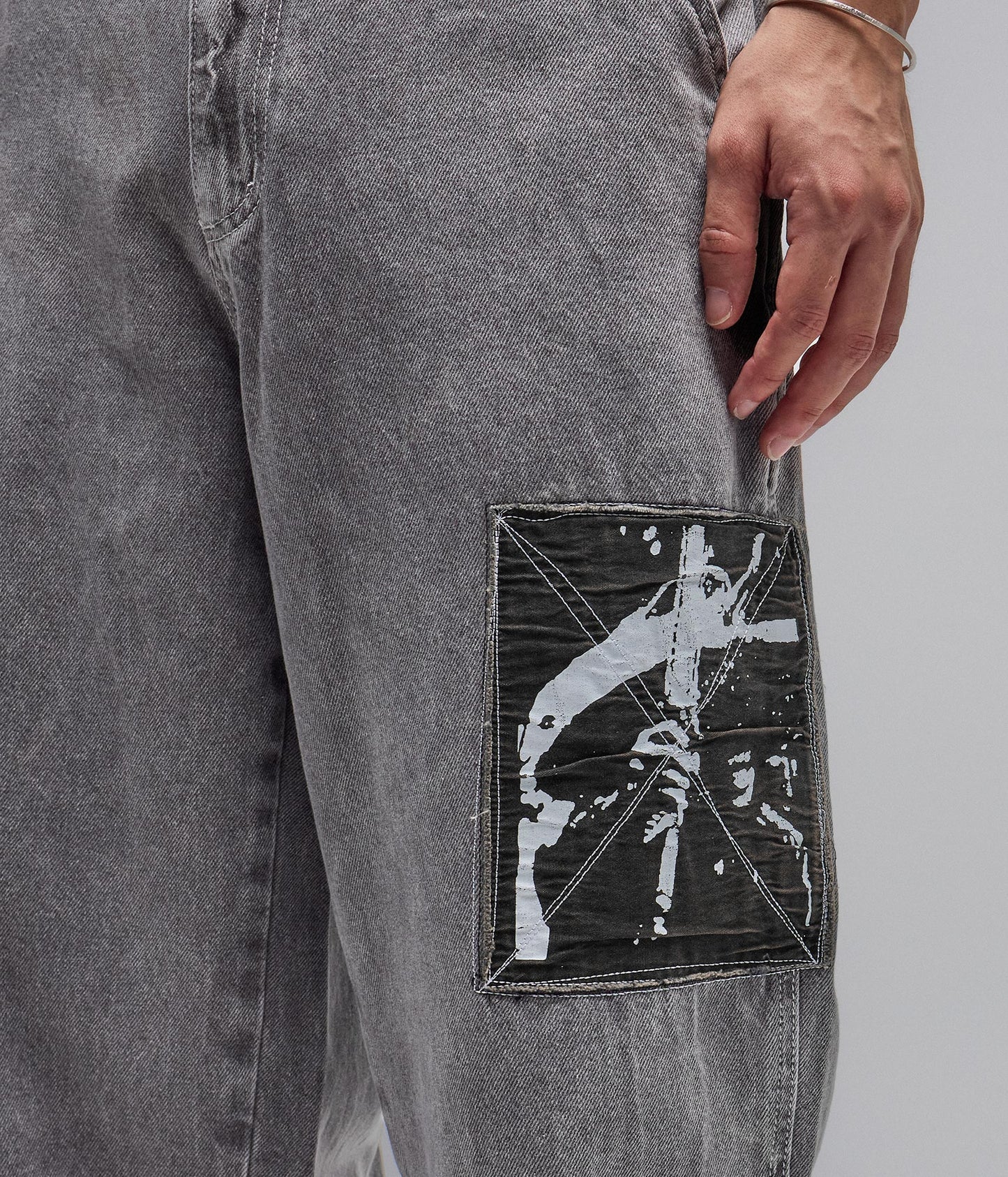 DISTEND DENIM PANT // WASHED GREY