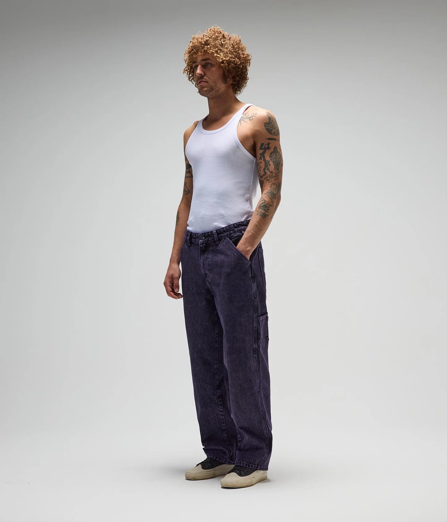 DISTEND DENIM PANT // WASHED PURPLE