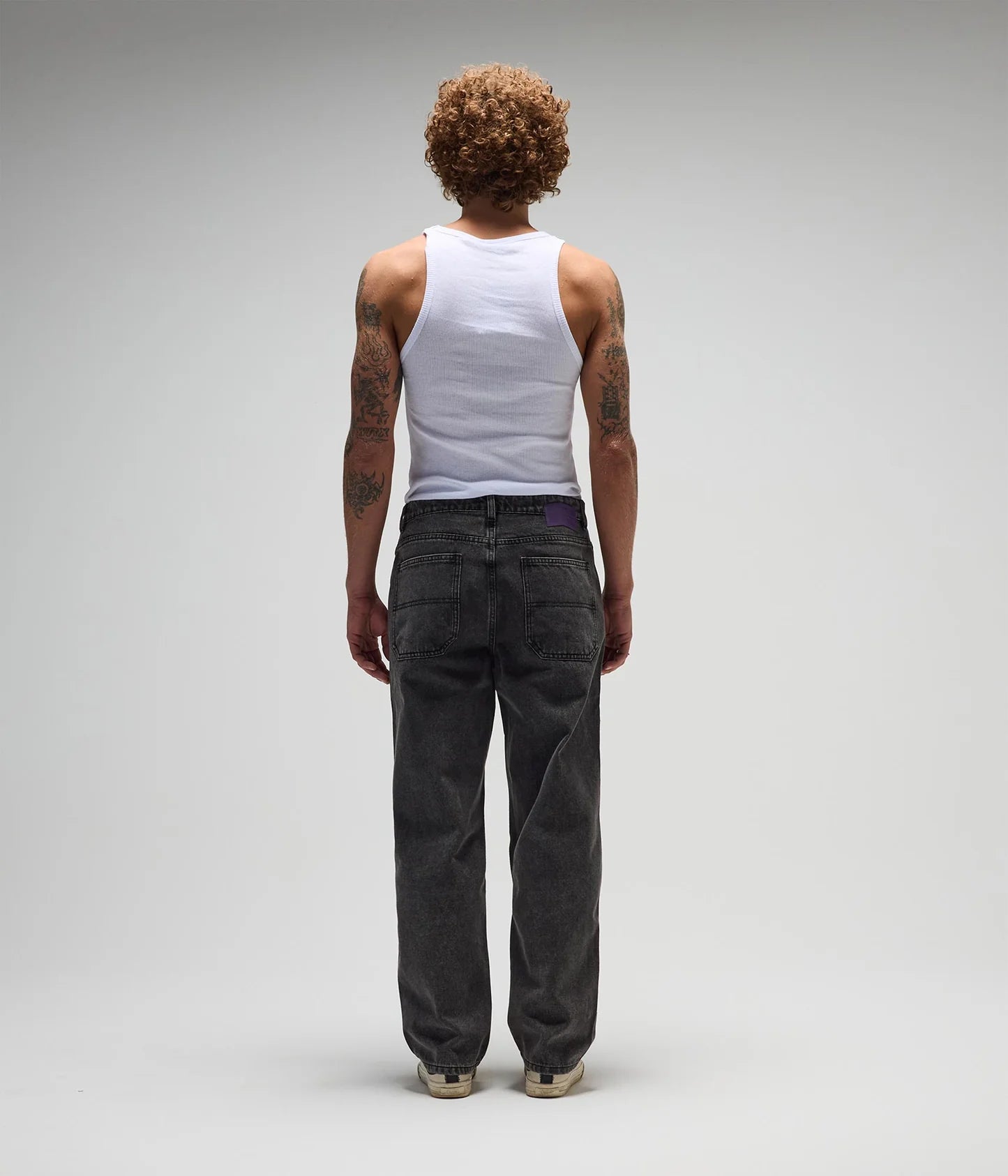 STUDDED DENIM PANT // WSHBLK