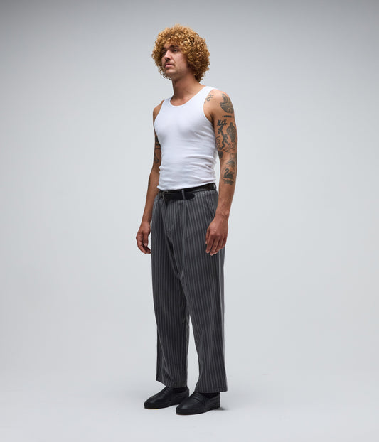 ANDERSON PINSTRIPE PANT // GREY