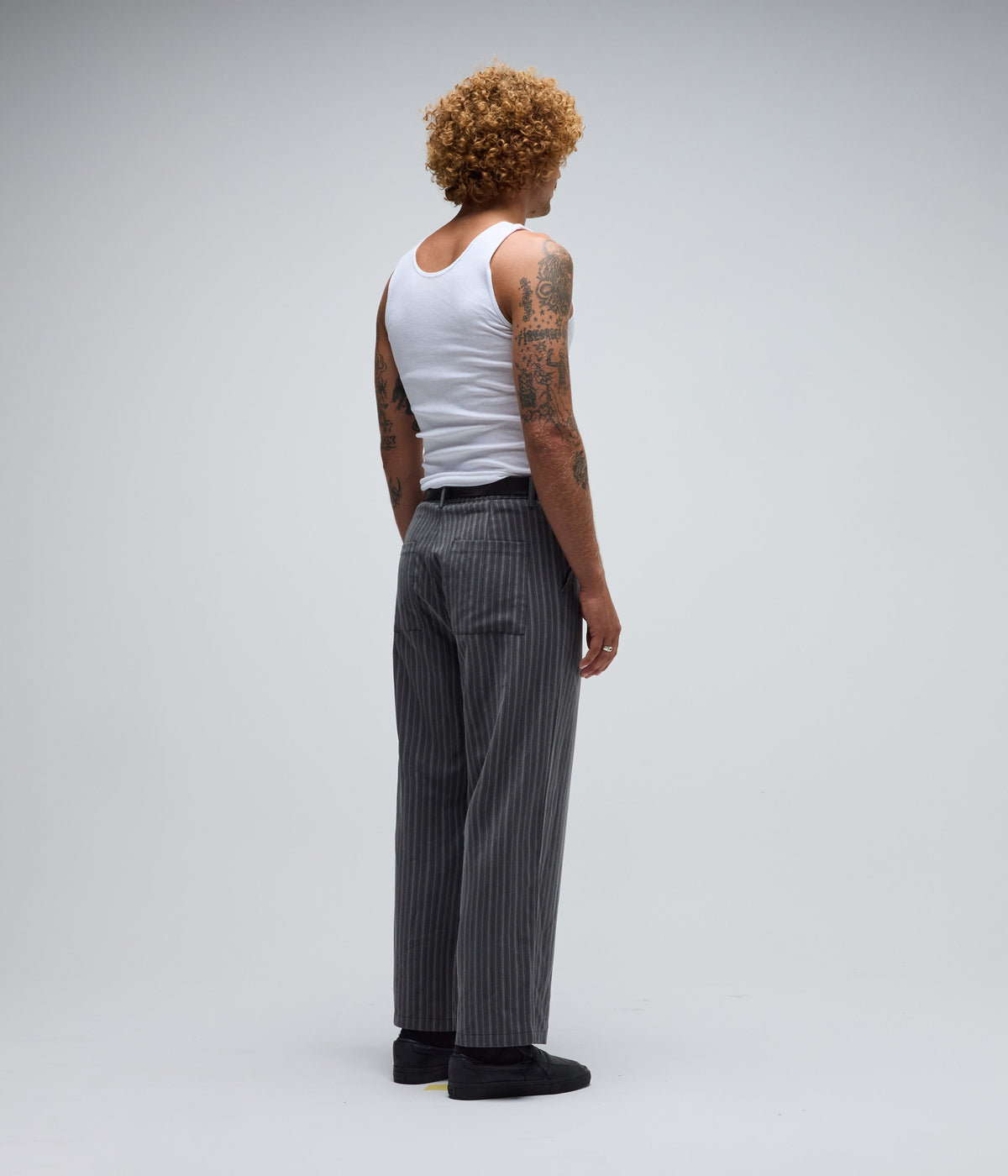 ANDERSON PINSTRIPE PANT // GREY