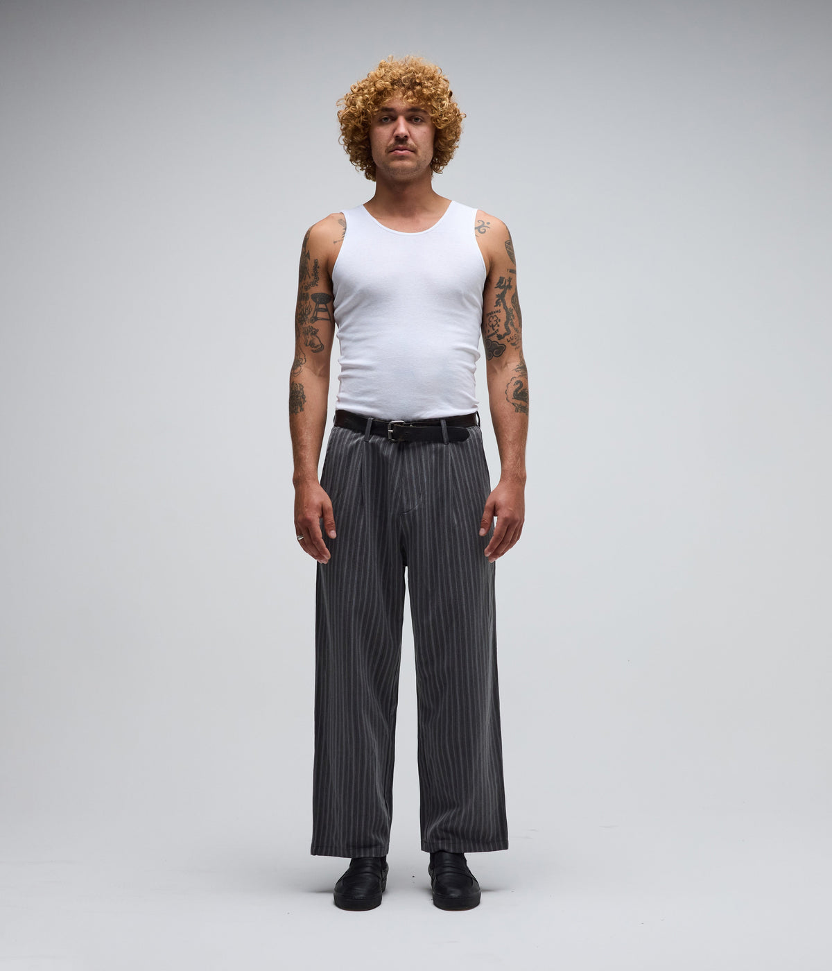 ANDERSON PINSTRIPE PANT // GREY