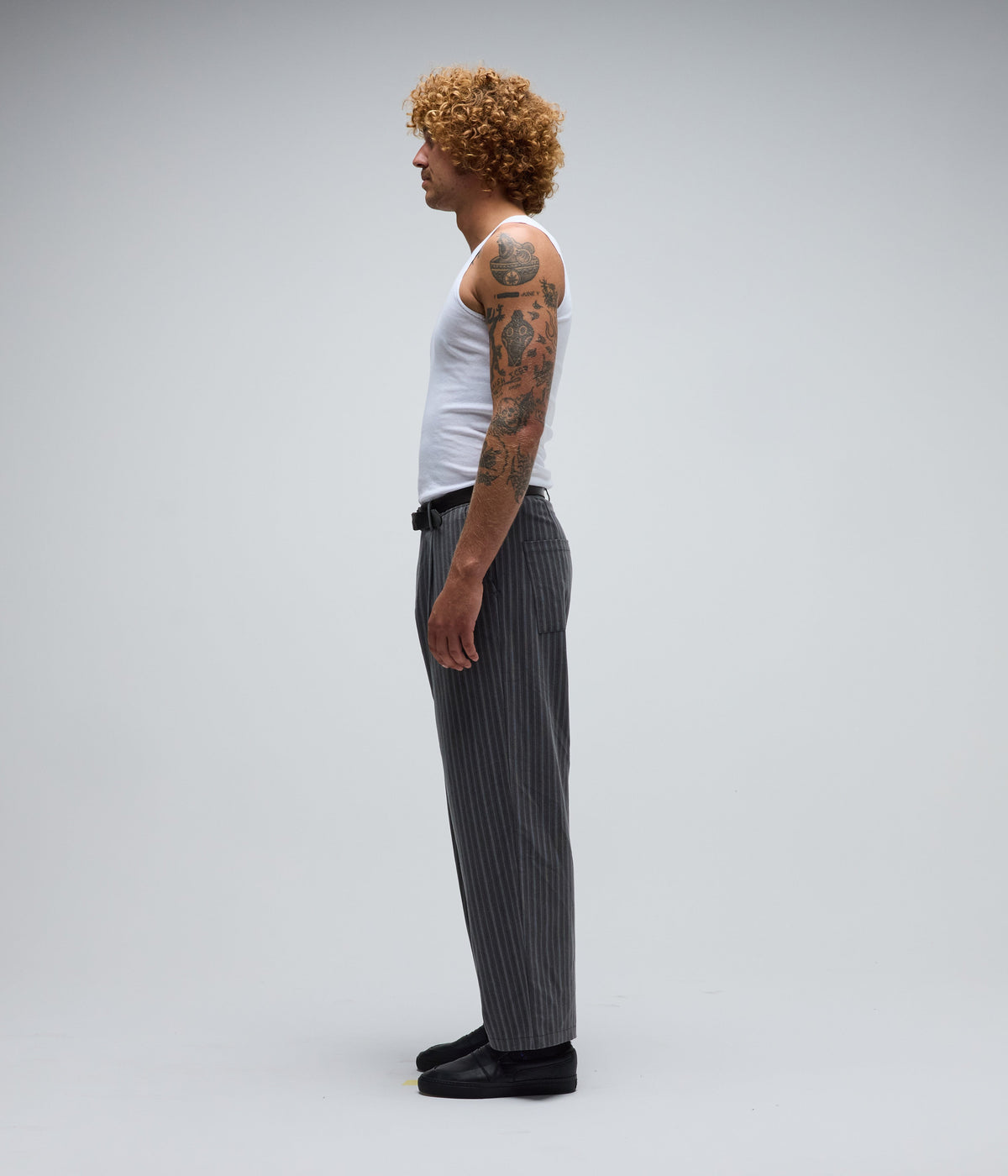 ANDERSON PINSTRIPE PANT // GREY
