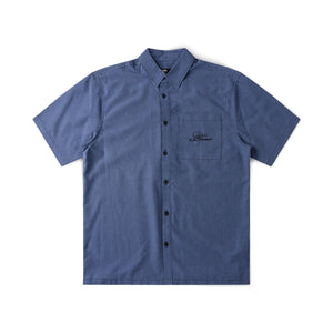 VIVIAN CHECK SS SHIRT // BLUE