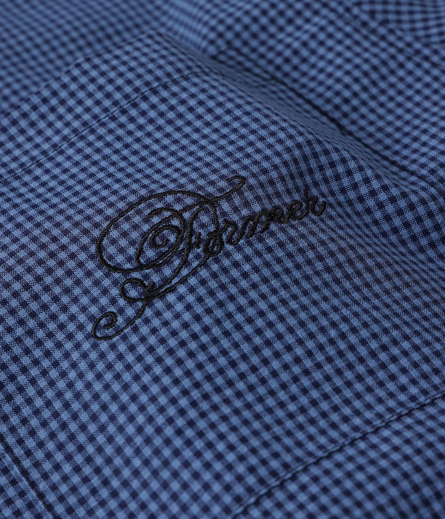 VIVIAN CHECK SS SHIRT // BLUE