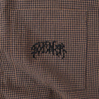 VIVIAN CHECK SS SHIRT // BROWN