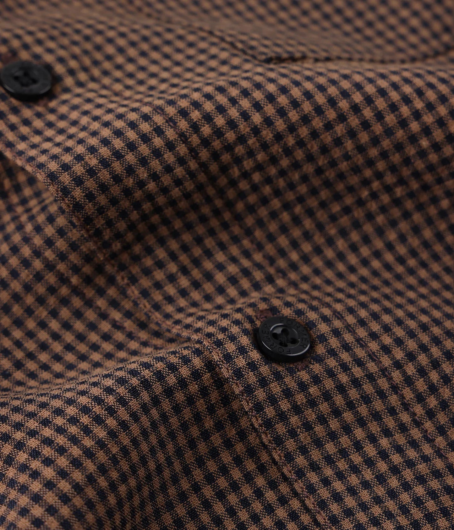 VIVIAN CHECK SS SHIRT // BROWN