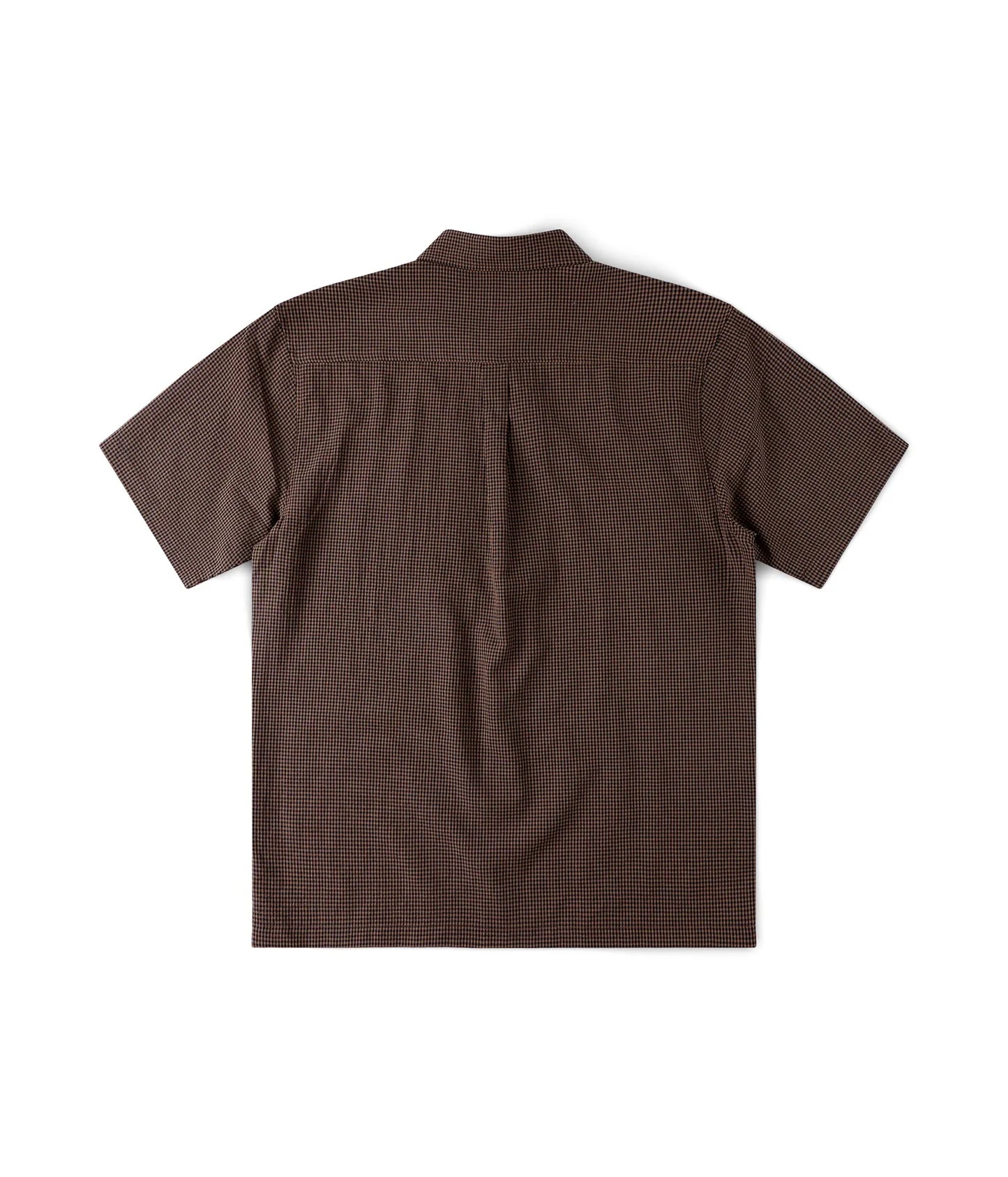 VIVIAN CHECK SS SHIRT // BROWN