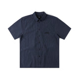 VIVIAN CHECK SS SHIRT // NAVY