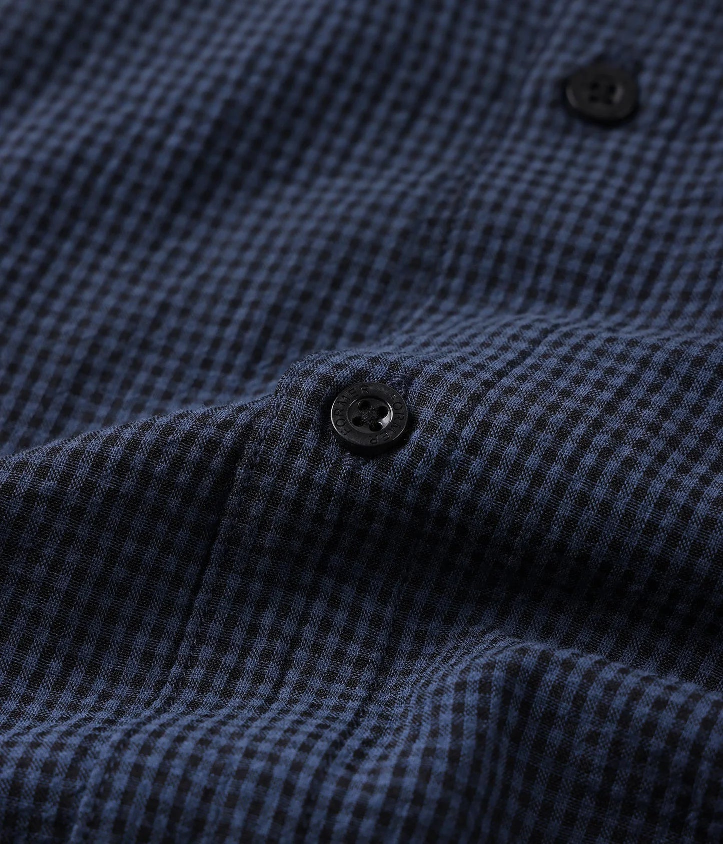 VIVIAN CHECK SS SHIRT // NAVY