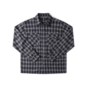 VIVIAN FLANNEL LS SHIRT // BLACK/GREY