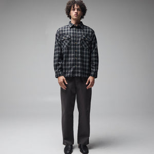 VIVIAN FLANNEL LS SHIRT // BLACK/GREY