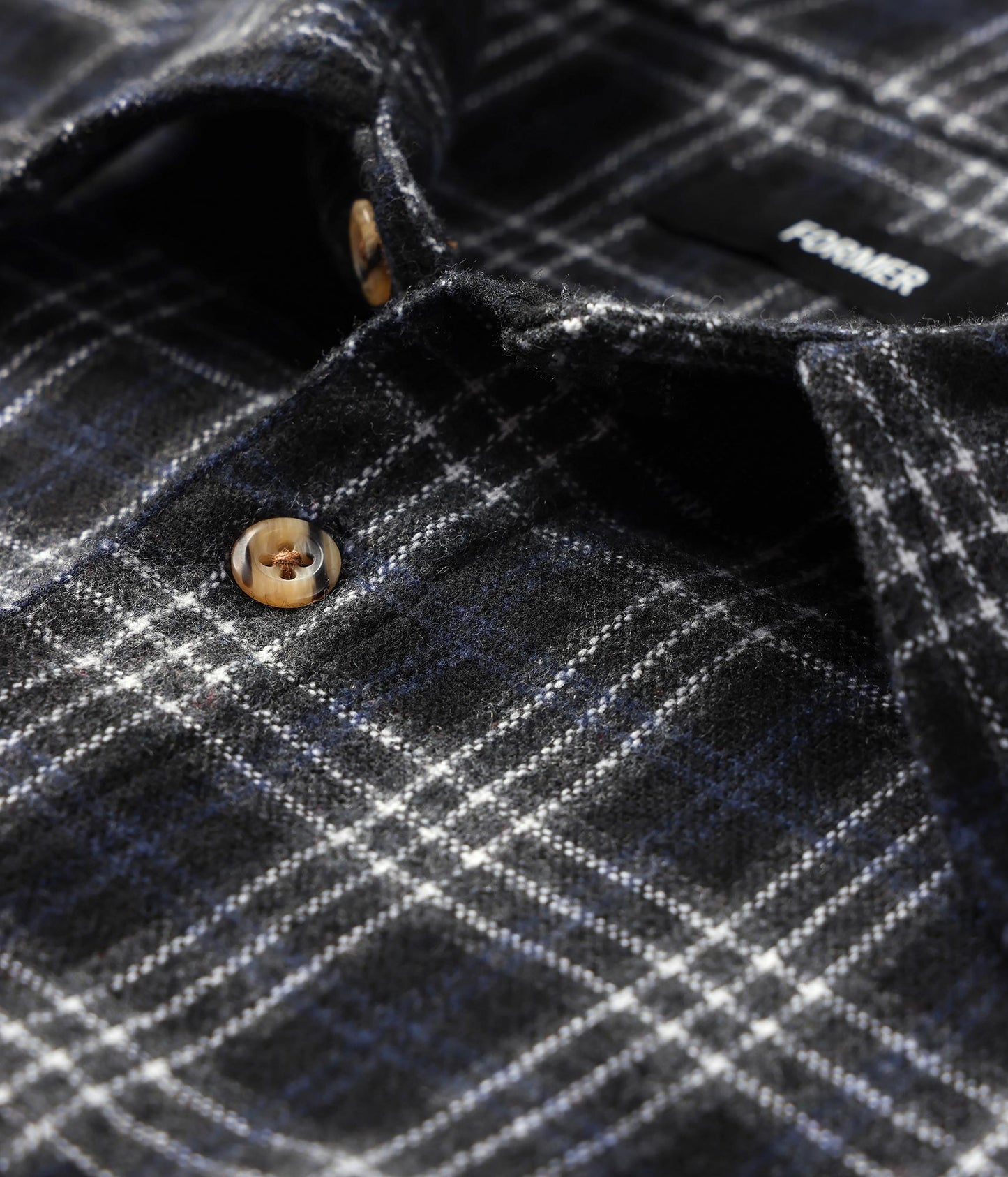 VIVIAN FLANNEL LS SHIRT // BLACK/GREY