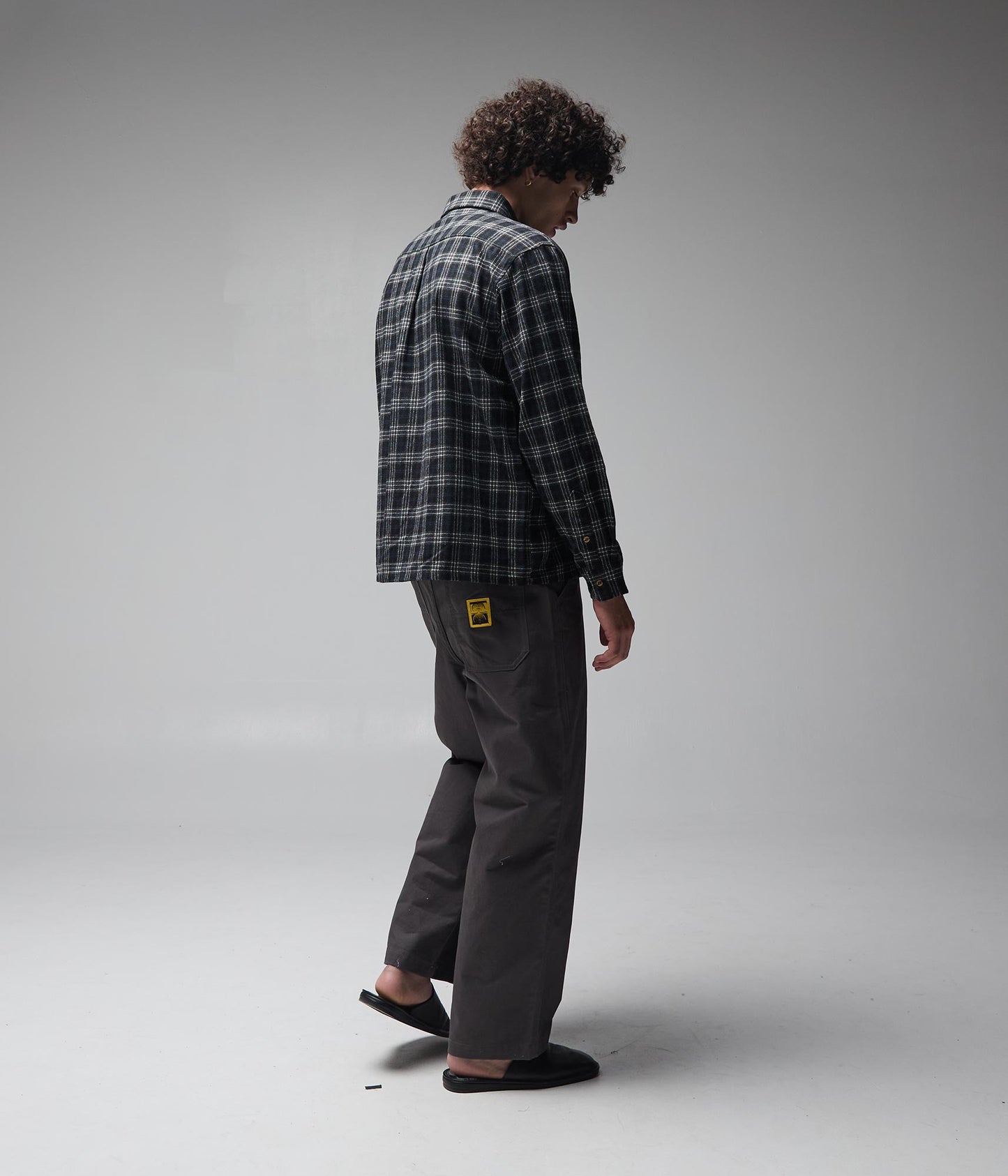 VIVIAN FLANNEL LS SHIRT // BLACK/GREY