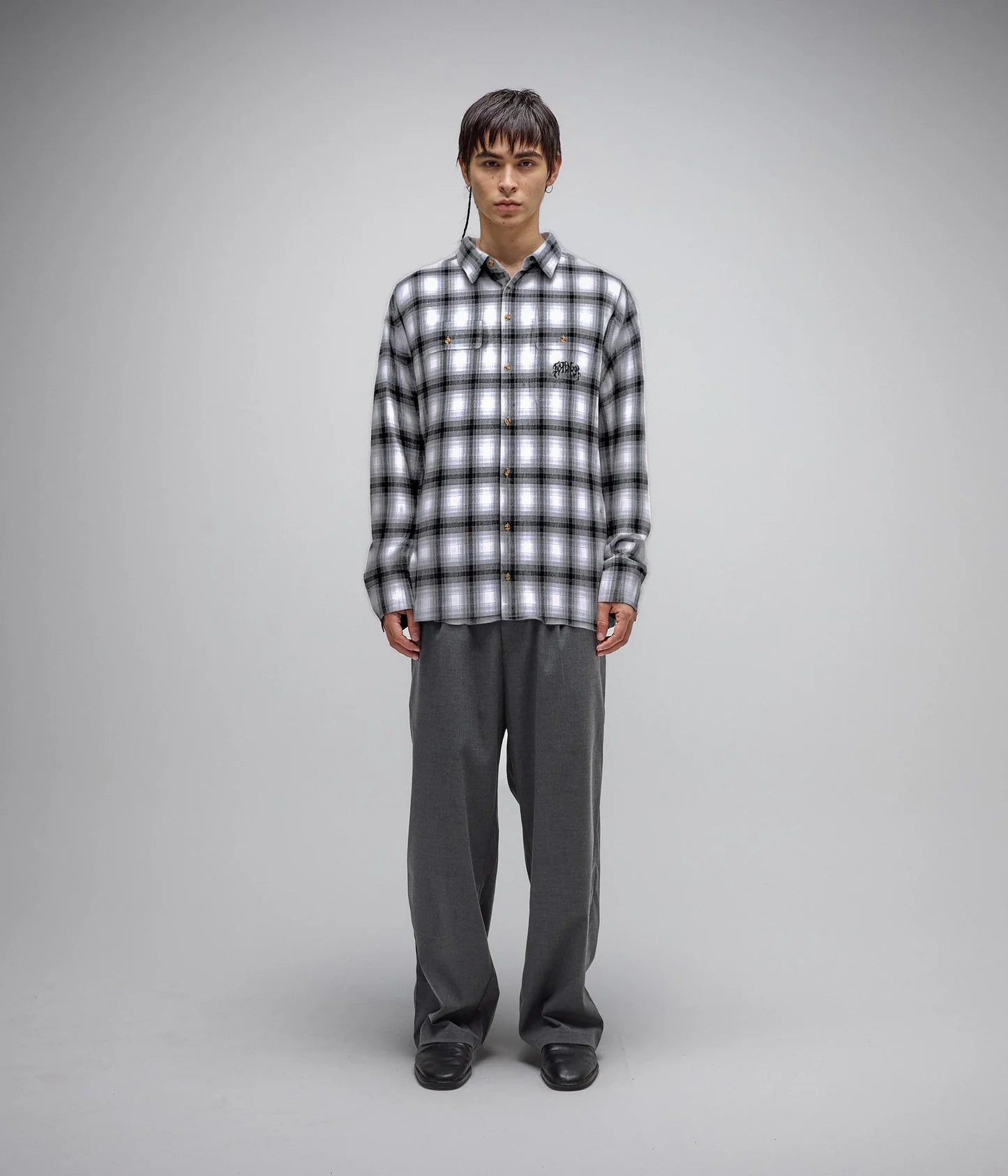 VIVIAN FLANNEL LS SHIRT // GREY