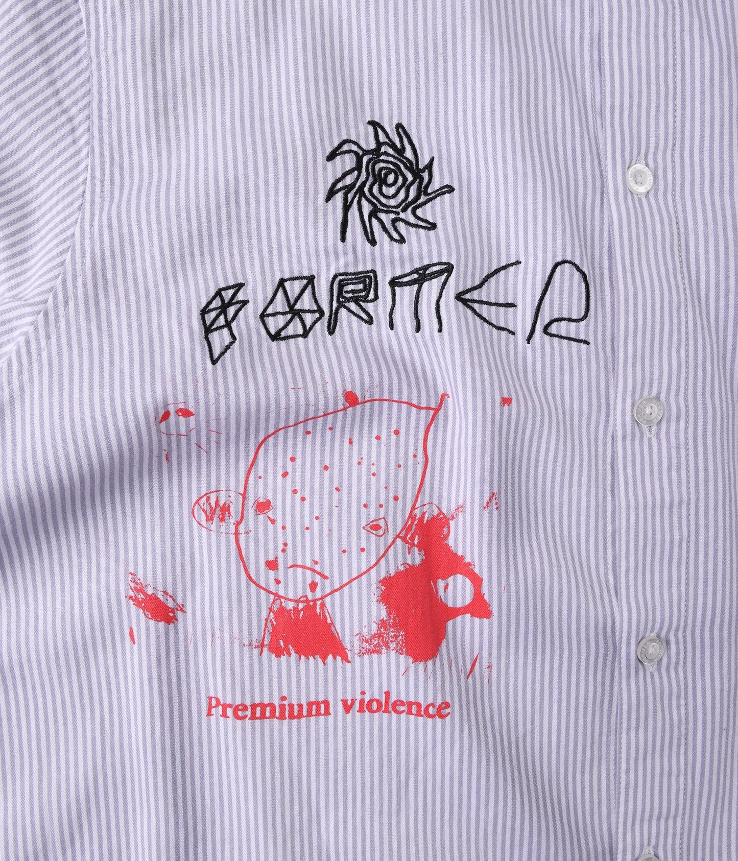 DXD REYNOLDS STRIPE SS SHIRT // GREY