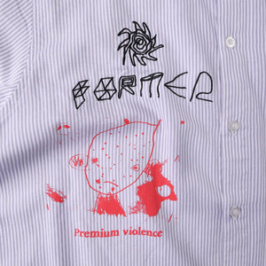 DXD REYNOLDS STRIPE SS SHIRT // GREY
