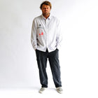DXD REYNOLDS STRIPE LS SHIRT // GREY