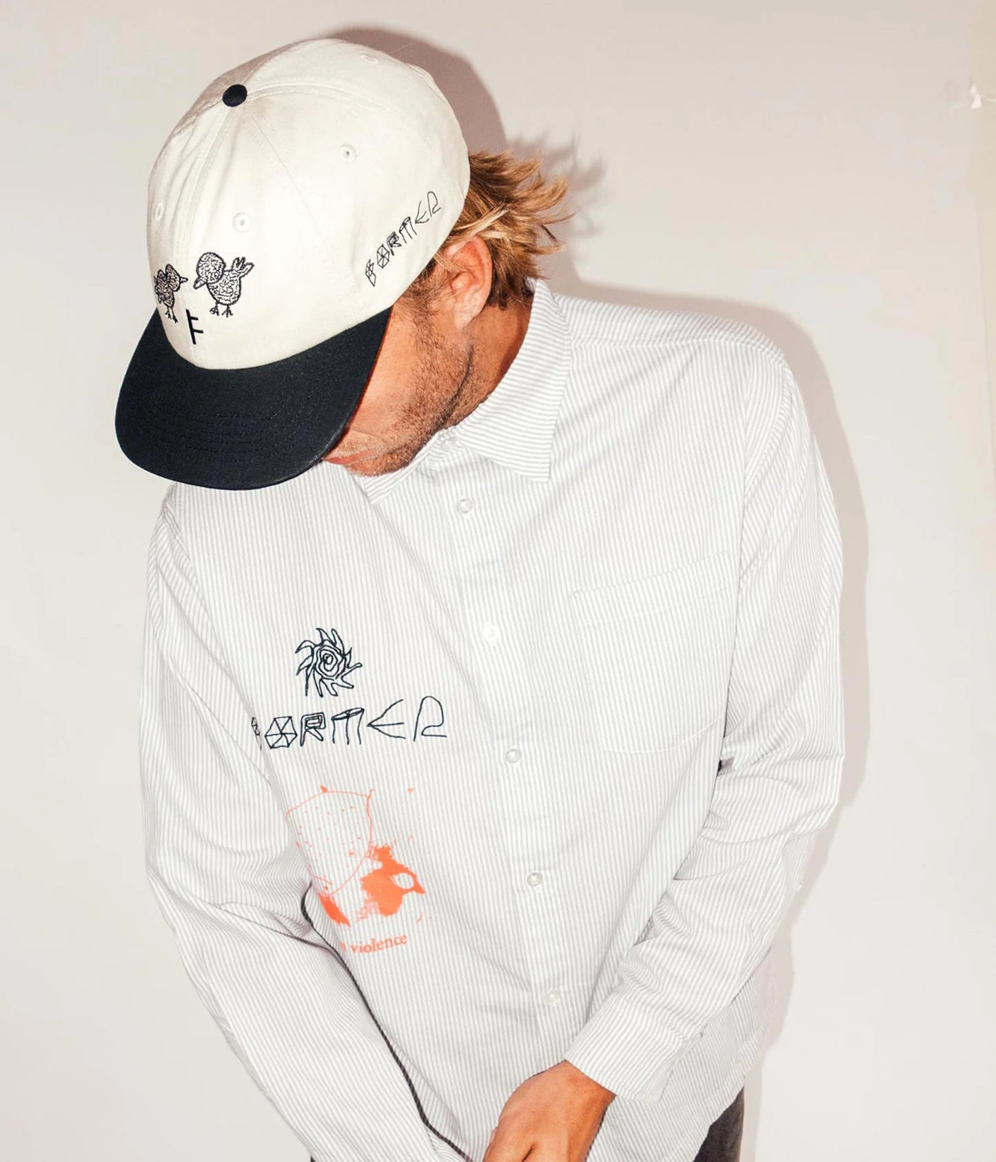 DXD REYNOLDS STRIPE LS SHIRT // GREY