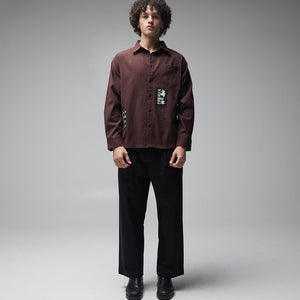 VIVIAN ENGINEERED LS SHIRT // BARK