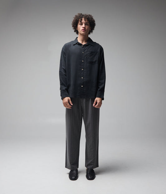 VIVIAN ILLUSION LS SHIRT // BLACK