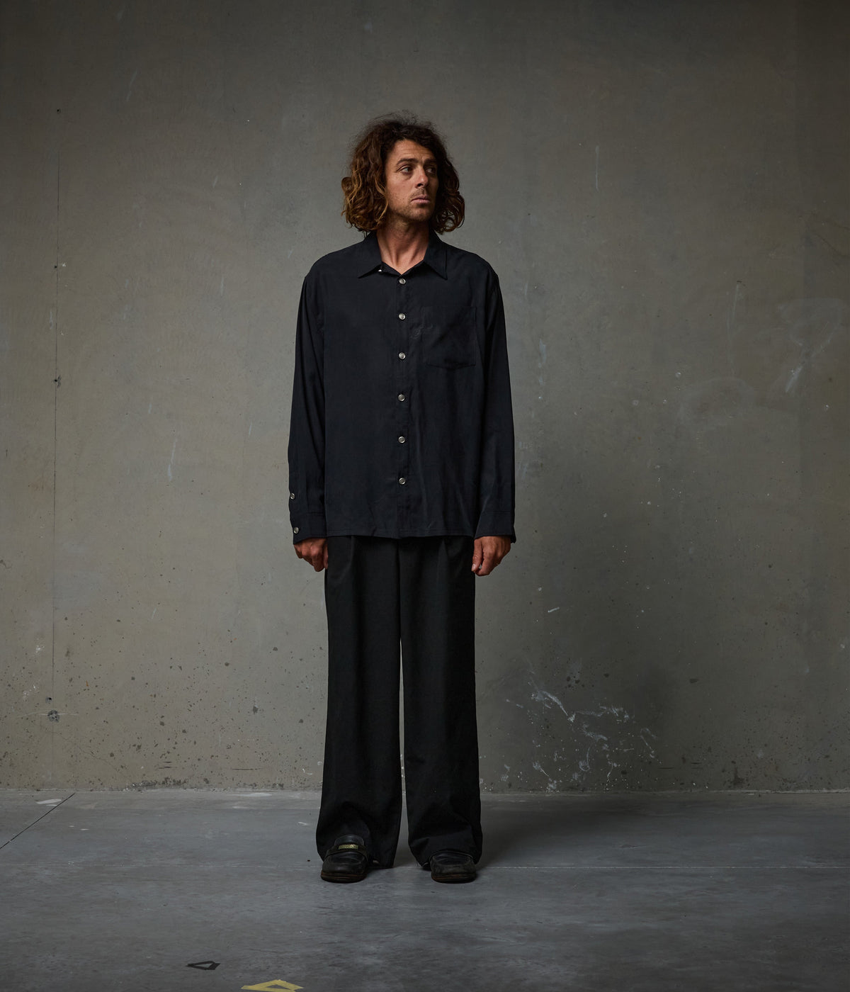 VIVIAN ILLUSION LS SHIRT // BLACK