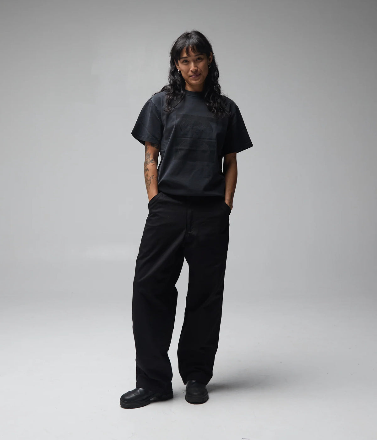CRUX OVERDYE T-SHIRT // WASHED BLACK