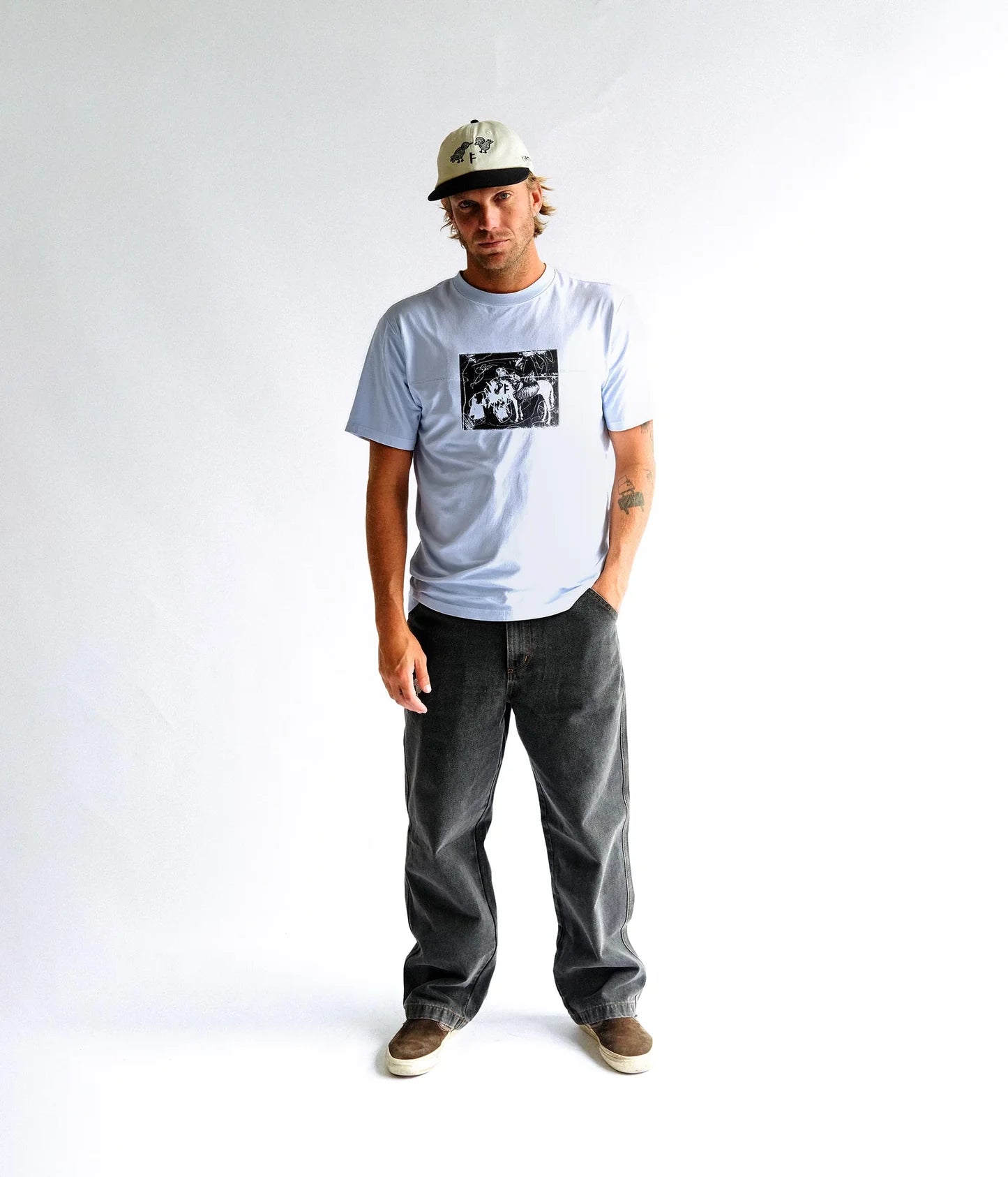 X-RAY T-SHIRT // WASHED SKY