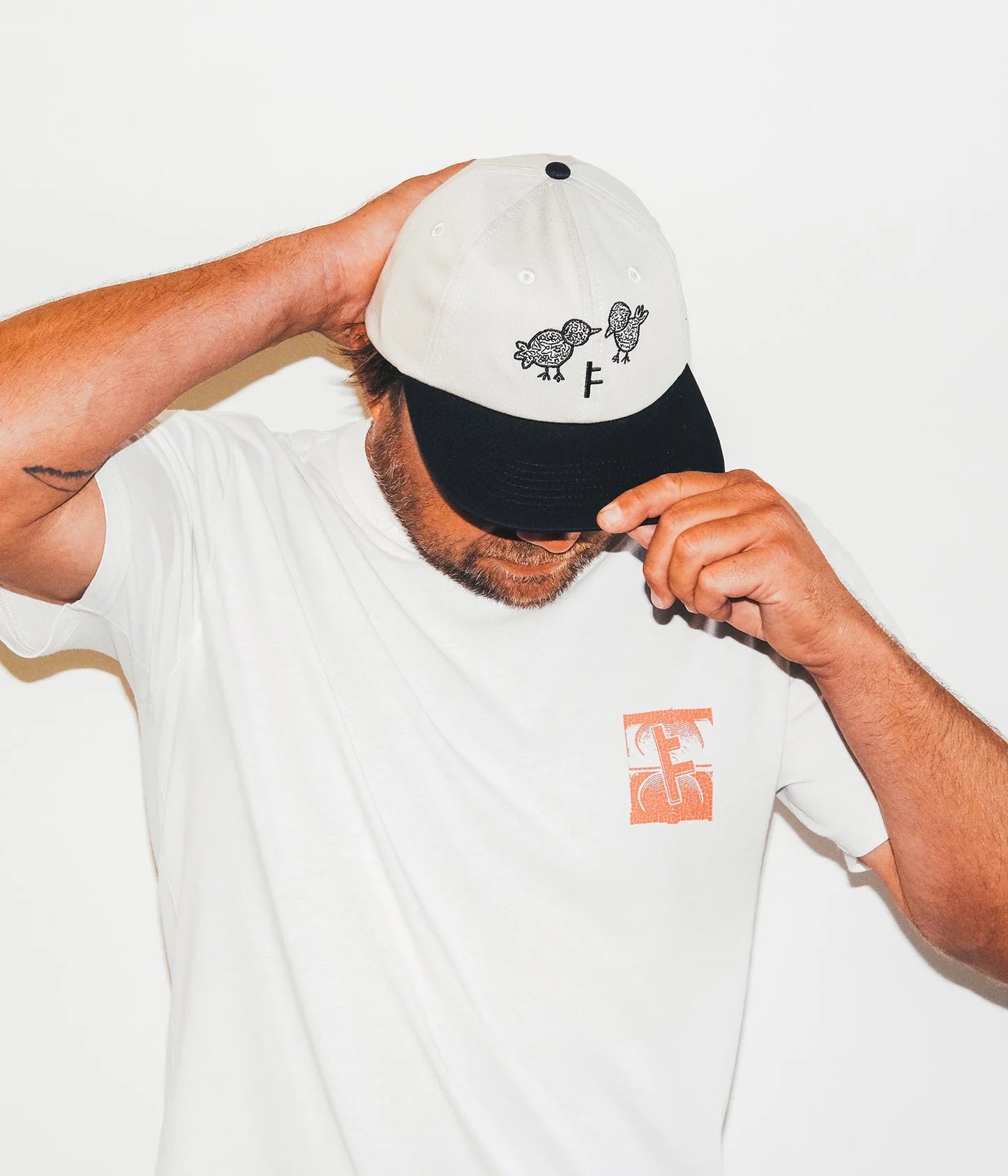 SLANT F CRUX T-SHIRT // BONE