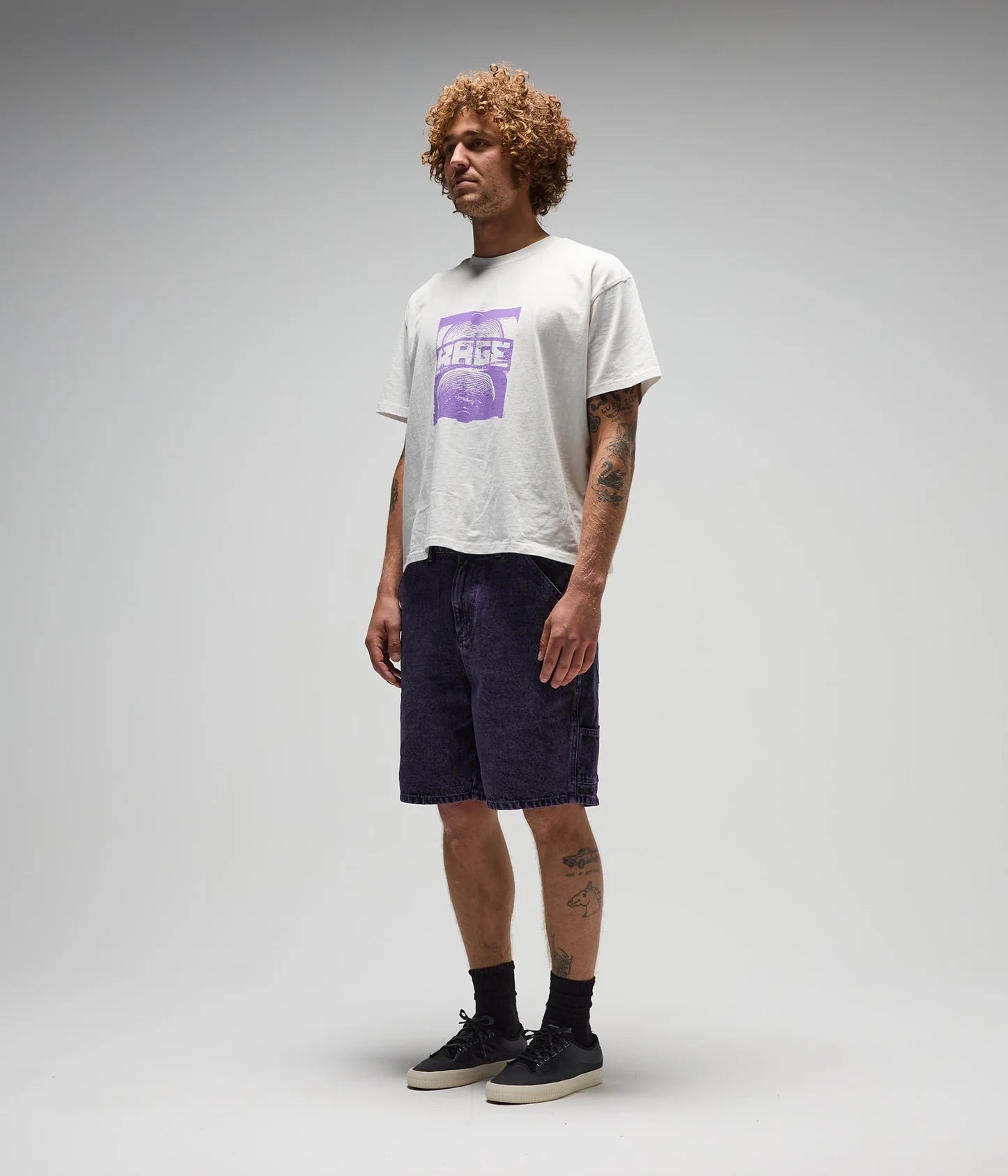 DISTEND DENIM WALKSHORT // WASHED PURPLE
