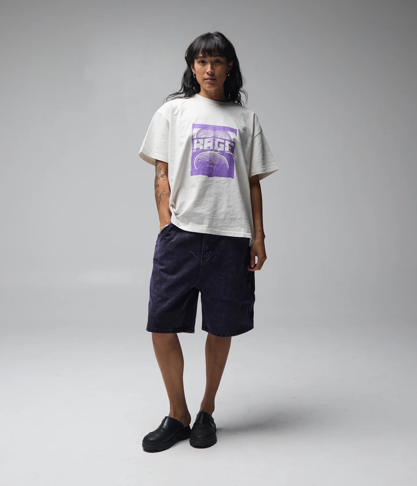 DISTEND DENIM WALKSHORT // WASHED PURPLE