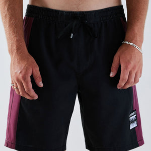 SWAN PANEL SWIM TRUNK | BLACK
