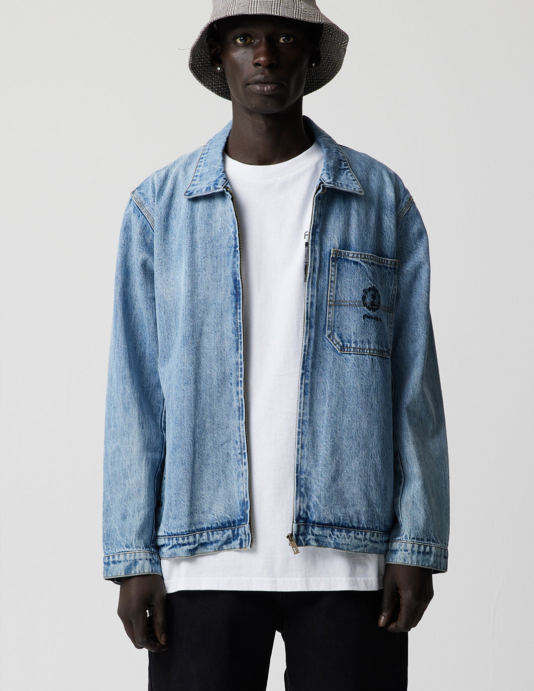 DISTEND BAGGY DENIM JACKET | WASHED BLUE